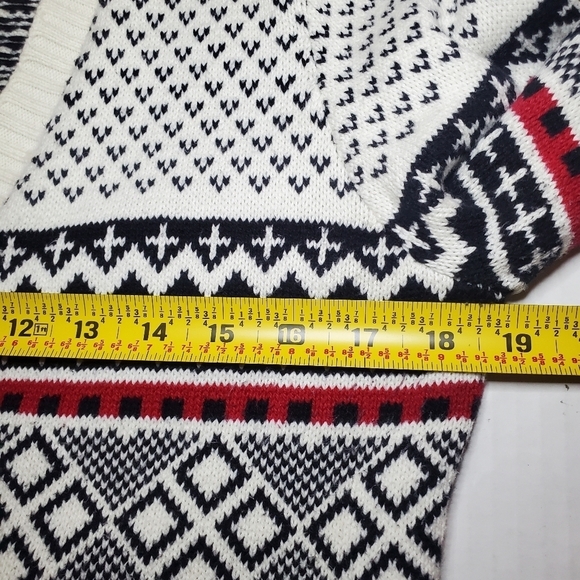 Izod Woman’s Size Medium Button Up Cardigan Knit Sweater Multi Color - Picture 10 of 12